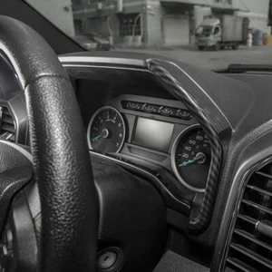 Carbon Fiber Molded Instrument Cluster Dashboard Trim For 17-22 Ford F250 F350 - Picture 1 of 4