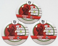 3 x DOMINEER MONK H002 Bystander Tokens Mage Knight: Resurrection Heroclix