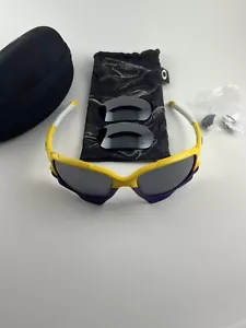 Oakley Jawbone LA Lakers Yellow Black Iridium Purple Icons Kobe LeBron Racing - Foto 1 di 7