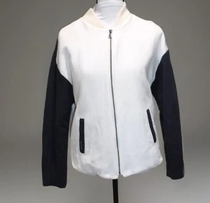 Giacca Bomber VINCE Donna Taglia S Colorblock Tela Foderata Cotone - Foto 1 di 9