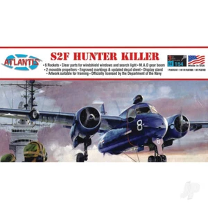 Atlantis Models 1:54 US Navy Grumman S2F-1 Sub Hunter-Killer Plastic Plane Kit - Picture 1 of 7