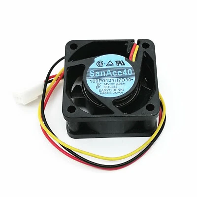 SANYO 109P0424H7D30 24V 0.08A 4015 4CM 3-pin inverter cooling fan - Image 1 of 4