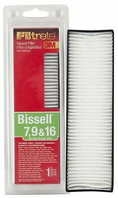NEW 3M Filtrete Bissell 7/9/16 Single Vacuum Filter 66807A HEPA cleanview trak