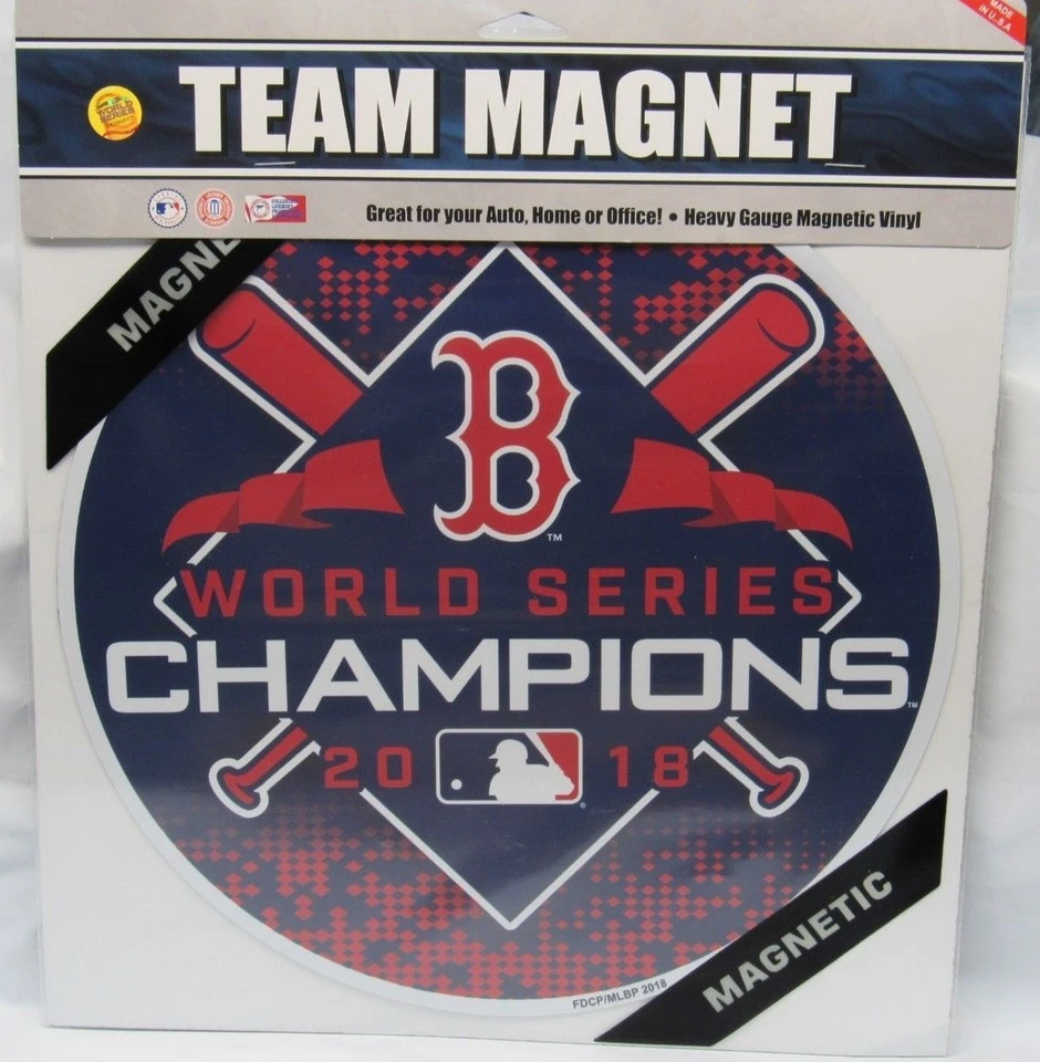 Boston Red Sox 2018 World Series Champions 12'' RoundDie-Cut Car Magnet - Image 1 of 1