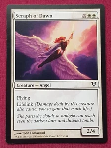 Magic The Gathering AVACYN RESTORED SERAPH OF DAWN white card MTG - Picture 1 of 2