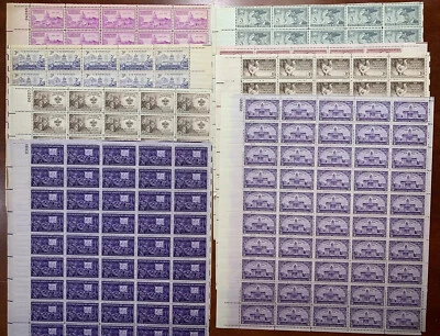 US #838//1001 Assorted 1938-1951 3c Sheets (8).  MNH F (BCV $141) - Image 1 of 4