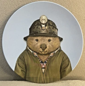 La La Land 100% Melamine Decorative 9 Inch Plate Wombat Miner - Picture 1 of 4