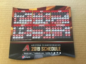 2017,2019 Arizona Diamondbacks Magnet Schedule& 2017 Pocket Schedule with Goldy - Picture 1 of 4