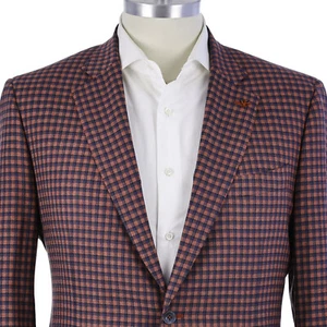 NEW $3,895 Isaia 'Gregory Delain Select' Lapis Blue & Rose Men's Jacket US 46R - Picture 1 of 15
