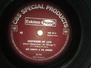 RAY CONNIFF & SINGERS SOMEWHERE MY LOVE OG UK 1965 CBS 7" 45 WB 727 - Picture 1 of 1