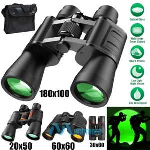 180x100 60x60 20x50 HD Military Zoom Powerful Binoculars Day/Low Night Optics US - Picture 1 of 72