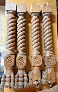 Vintage Barley Twist Farm Tischbein 4er Set - Bild 1 von 12