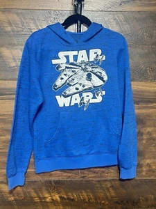 Star Wars Hoodie Men/Boys Size Small Blue and White Millennium Falcon - Picture 1 of 10