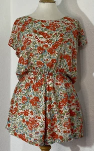 Hearts And Bows Size 10 Play suit Flowers Summer Holiday Beach Pockets 99 - Picture 1 of 4