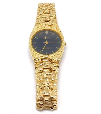 Винтажный роскошь Geneve подлинный бриллиант кварца самородок женское платье часы новый аккумулятор - Изображение 1 из 4