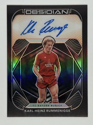 2020-21 Panini Obsidian Orange Autographs Karl-Heinz Rummenigge /10 Bayern - Image 1 of 2