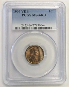 1909 VDB Lincoln Cent PCGS MS66RD  - Picture 1 of 2