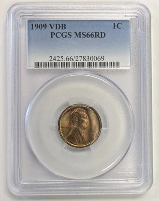 1909 VDB Lincoln Cent PCGS MS66RD  - Image 1 of 2