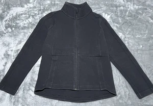 Lululemon Damenjacke Größe 4 schwarz durchgehender Reißverschluss Baumwollmischung Logo adrett Fitnessstudio - Bild 1 von 8