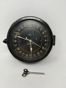 Chelsea Clock Co. Boston Navy 24 Stunden Militäruhr 50’s Vintage mit Schlüssel Bakelit - Bild 1 von 9