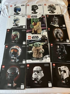 Lego Star Wars Lot Of 14 Helmet Yoda And Grogu Instruction Manuals All Preowned - Picture 1 of 10