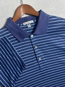 Usado en Excelente Condición Peter Millar Golf Polo Manga Corta Para Hombre Rayas Grandes Azul Elastizado - Imagen 1 de 6