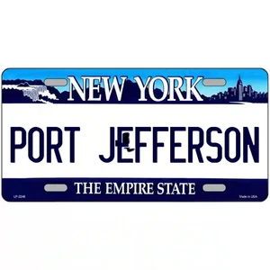Port Jefferson New York Blue Metal Sign - Imagen 1 de 1