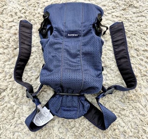 Baby Bjorn Mini Mesh Carrier Newborn Blue Excellent Condition Owners Manual - Picture 1 of 16