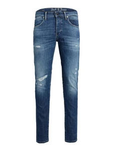 JACK&JONES Herren Jeans Hose Blau JJIGLENN JJLUCA EL 013 LN - Picture 1 of 4