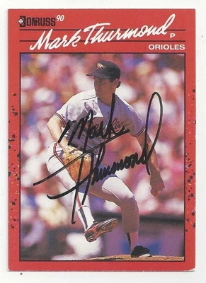 MARK THURMOND Baltimore Orioles 1990 Donruss #612 Signed Card - Image 1 of 2