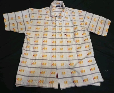 Vintage Rare Mecca All Over Logo Button Up Shirt Mens Size XL - Image 1 of 4