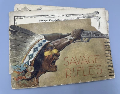 1905 SAVAGE RIFLES CATALOG No 15 Arms Gun Ammunition Hunting Advertising Partial - Image 1 of 4