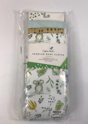 Paños de eructo premium de perlas de cobre nuevos con etiquetas, australianos, paquete de 3, 21 x 10 - sellados Foto 1 de 4