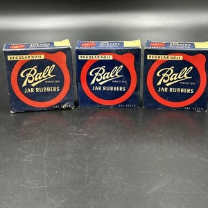 Ball Regular No 11 Jar Rubbers Original Boxes 32 Seals Never Used Vintage - Picture 1 of 4
