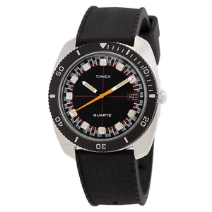 Orologio Uomo Timex Q Reissue 1971 Quarzo Quadrante Nero TW2W22400 - Foto 1 di 8