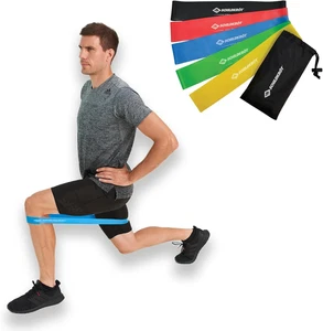 Fitness Mini Fasce Di Resistenza, Set Di 5, Set Di Cinturini per Esercizi, Con 5 - Foto 1 di 12