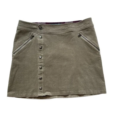 Falda Kuhl Mujer 10 Marrón Tostado Pana Botón Bolsillos Frontales Exterior Senderismo Foto 1 de 4