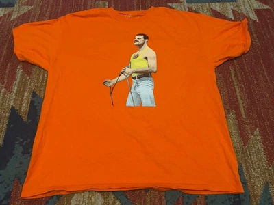 Camiseta gráfica manga corta Freddie Mercury "Queen" naranja XL para hombre nueva con etiquetas Foto 1 de 2