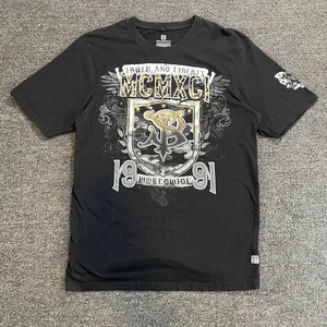 Y2K Southpole Shirt Mens XL Black Graphic Tee Grunge Tattoo Streetwear - Picture 1 of 12