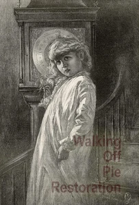 A Christmas Vigil by Frank French 1888, 5x7 reprint Harper's Young People - Picture 1 of 2