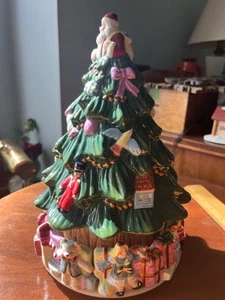 Spode Christmas Tree Annual Musical Centerpiece Santa Claus is coming to town - Picture 1 of 6