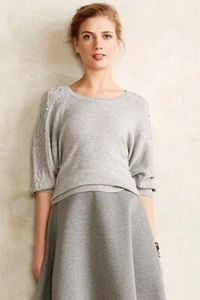 Anthropologie Icehouse Dolman Pullover Sweater by Moth - Sz M (Gray) - Picture 1 of 8