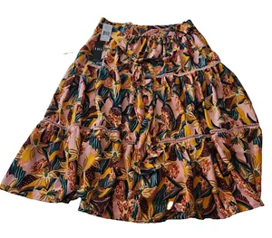 Her Destiny Women's 3X Floral Skirt Pull on with Elastic Back and Tie Front Belt - Picture 1 of 9