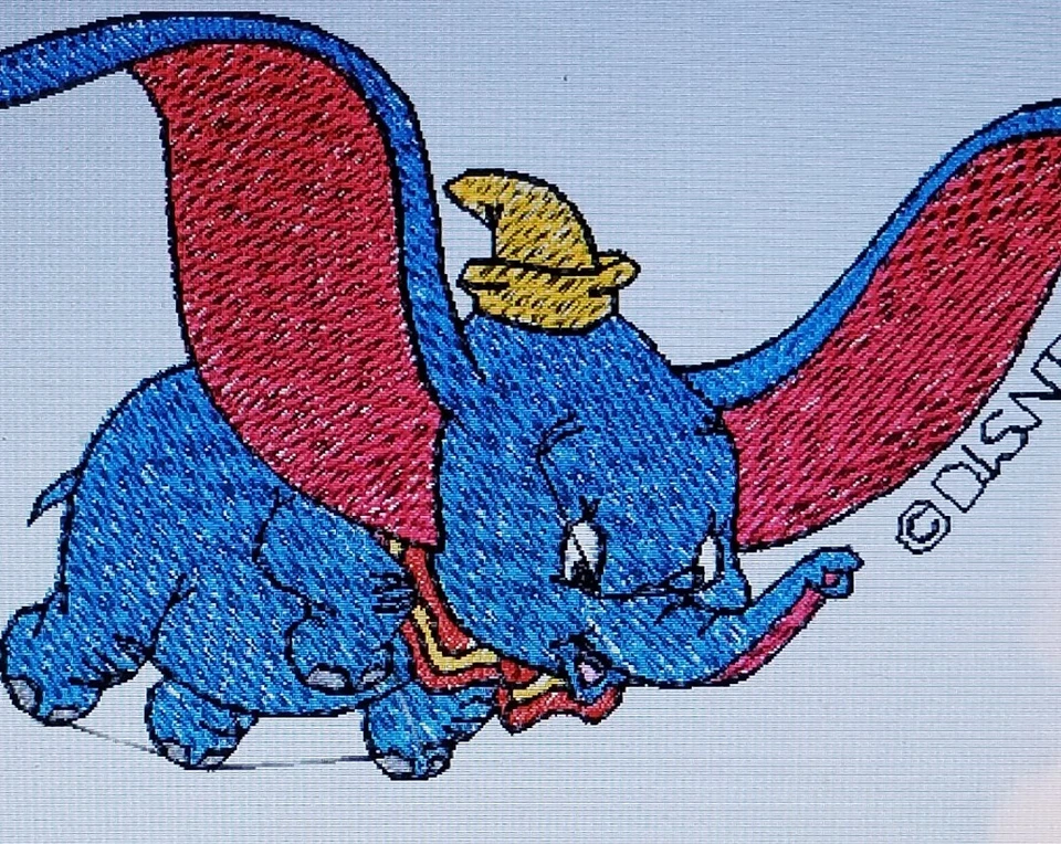 Manta de bebé de lana bordada personalizada con Dumbo Foto 1 de 1