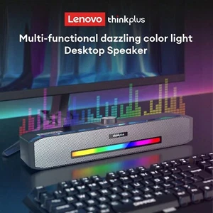 Lenovo Thinkplus Desktop Soundbar TS33B Bluetooth AUX Speaker RGB PC Laptop - Picture 1 of 7