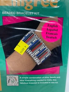 Kit de pulsera con cuentas de filigrana de colección Creative Vision Design 62072 de lote antiguo azul/rojo/negro - Imagen 1 de 3