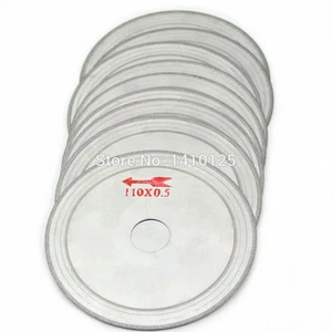 10Pcs 4.5" inch Super-Thin Arbor 20 mm Rim 0.6 mm Diamond Lapidary Saw Blade - Picture 1 of 6