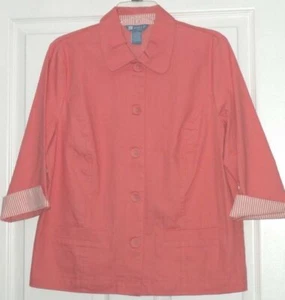 *CHAQUETA BLAZER KORET PALM BLAZER TALLA S - PL BRONCEADO SALMÓN ELÁSTICO PRECIO DE VENTA SUGERIDO POR EL FABRICANTE: $58.00 NUEVA CON ETIQUETAS - Imagen 1 de 4