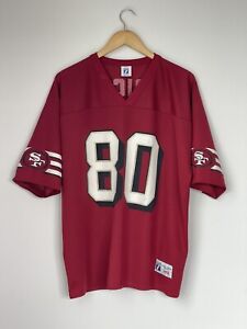 Authentic Vintage 49ers Red Logo 7 #80 JERRY RICE Jersey Size Large