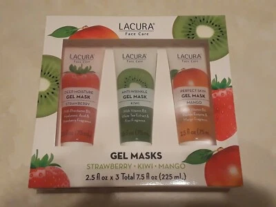 Cuidado facial Lacura, mascarilla en gel (fresa, kiwi y mango) 3 tubos 2,5 fl oz (75 ml) cada uno Foto 1 de 4